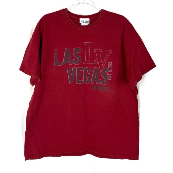 3/$30 The Strip Las Vegas Tee Short Sleeve Red 100% Cotton XL - Picture 1 of 6